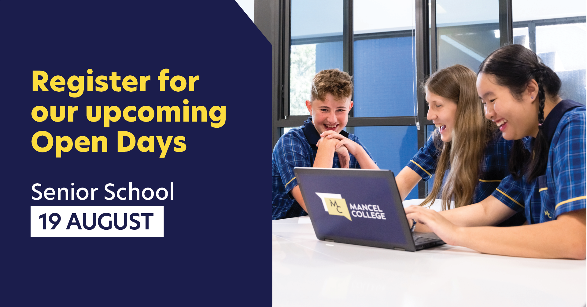 Mancel College - Open Days for Senior School, 19 August 2026